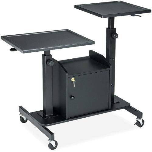 BALT 85052 Web A/V Stand-Up Workstation, 34w x 31d x 44-1/2h, Black Laminate Top
