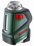 Bosch PLL 360 Cross Line Laser Featuring 360 Degrees Horizontal Function Measuring Tool Including Tripod