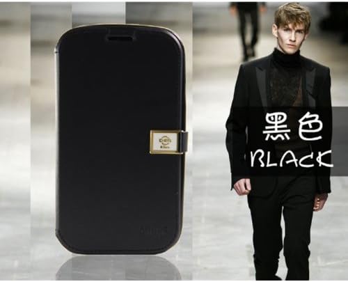 Ailun Luxury Magnetic Wallet Flip Case Cover For Samsung Galaxy Grand Duos GT-i9082 GT-i9080 - Black + Free Protective Film + Stylus Pen "Fashion Digital")