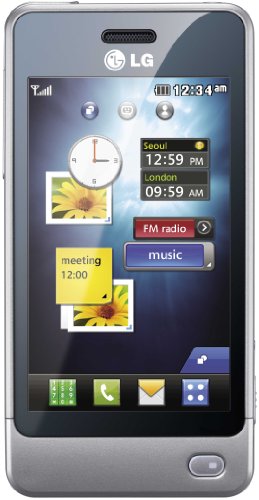 LG GD510 Unlocked GSM Quad-Band Cell Phone with 3MP camera, Touch Screen, MP3 Player, and Bluetooth--International Version with No Warranty (Silver)