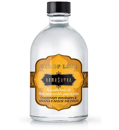Oil of Love Coconut Pineapple 3.4oz by Kamasutra  Kissable Body Oil for Exciting Foreplay  with Bonus Gift Natural Blend Massage Oil  Naked in the woods