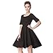 Heroecol® 50s 60s Hepburn Short Sleeve Style Vintage Retro Swing Rockailly Dresses
