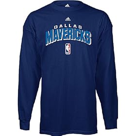 Dallas Mavericks NBA Long Sleeve T Shirt By Adidas by Men's L/S Button Shirts