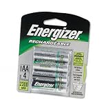 Rechargeable Batteries, NiMH, AA, 4/PK, Sold as 1 pack