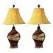 Wrap Table Lamp Set of 2 - Brown/ Gold