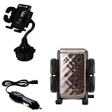 Sony Ericsson z555a Auto Cup Holder with Car Charger - Uses Gomadic TipExchange