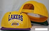 Los Angeles Lakers Snapback Yellow / Purple Two Tone Adjustable Plastic Snap Back Hat / Cap