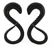 Organic Hand Carved Serpent Horn Plugs - 4 Gauge - 20mm x 45mm - Sold as a Pair