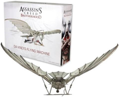 Neca Year 2011 Assassin's Creed Brotherhood Series 2 Feet Wide Vehicle Set - DA VINCI'S FLYING MACHINE with Articulated Wings, Spring Loaded Cannon with 1 Missile and Handle that Rotates Cannon 180 Degrees (Figure Is Not Included)