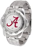 Sporting Goods : Alabama Crimson Tide Suntime Mens Sports Watch w/ Steel Band - NCAA College Athletics
