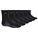 adidas Kids-Boy's/Girl's Cushioned Quarter Socks (6-Pair), Black/Graphite/Phantom, 3-9