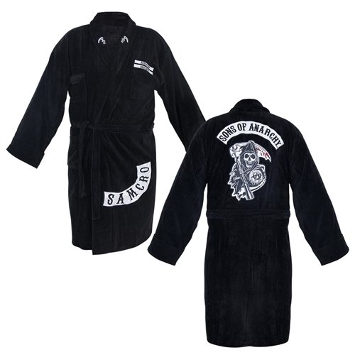 Sons of Anarchy Black Towel Bathrobe