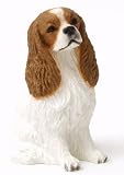 CAVALIER KING CHARLES SPANIE Red Resin Sits Dog Figurine 547R