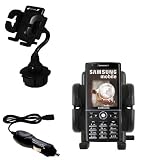 Samsung SGH-i550w Auto Cup Holder with Car Charger - Uses Gomadic TipExchange