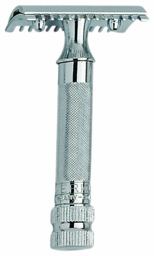 Merkur - 1311 - Rasoir de Sureté à Pompe / Peigne Chrome en Ecrin