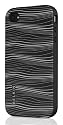 Belkin Apple iPhone 4 Grip Graphix Silikon Schutzh&uuml;lle schwarz/ wei&szlig;