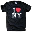I Love New York T-Shirt, Officially Licensed Crewneck Unisex Tee, Black