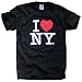 I Love New York T-Shirt, Officially Licensed Crewneck Unisex Tee, Black