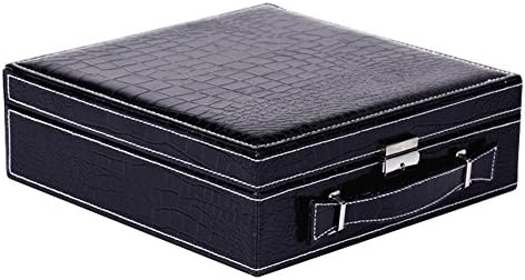 Yoyo Jewelry Watches Box Or Jewelry Box Organizer Crocodile Pattern Display Storage Case With Mirror Black