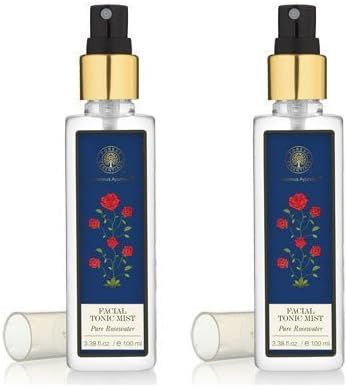 2 x Forest Essentials Facial Toning Mist Pure Rose Water - 100ml - "Shipping by FedEx"
