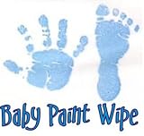 Baby Hand Print Footprint Paint Wipe Kit Blue
