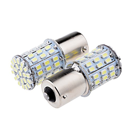 2X 6000K 1156 P21W 1206 64-SMD LED Rear Turn Signal Stop Parking Tail Light Bulb For Buick Cadillac Chevy Jeep Hummer Pontiac