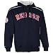 MLB Stitches Boston Red Sox Navy Blue Thermal Sherpa Full Zip Hoodie Sweatshirt (Medium)