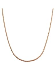 18 Karat Rose Gold Over Sterling Silver 18-inch Round Snake Chain
