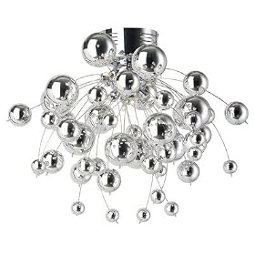 Chromium Flush Ceiling Light in Chrome