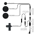 GSI Super Quality Two-Way Radio Headset Kit for Full-Face Motorcycle Helmets - Noise Cancellation Plug-In-Helmet Dual-Sided Earphones with Boom Microphone - Handlebar PTT (Push-To-Talk) Control Button - Compatible with Motorola, Icom, Uniden, Kenwood and All Standard 2-Way Radios