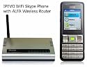 IPEVO S0-20 Wi-Fi Phone for Skype + Alfa 400mW Wi-Fi Router 2.4 GHz (802.11b/g)