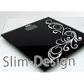 180kg A5-Schwarz mit Blume DESIGN Personenwaage Digitalwaage GLAS