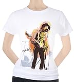 Women's: Jimi Hendrix - Watercolor Blues T-Shirt, M - White\ Ringer