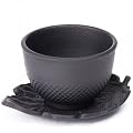 Gusseisen Tasse inkl. Untersetzer - Teetasse - Kaffeetasse