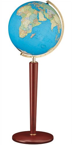 Childrens Toyshop  Toys : Columbus 205158 Duo Glass Globe with Solid Mahogany Base