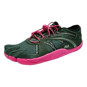 Fila Women's Skele-Toes Bay Run 2,Pewter/Black/Hot Pink,US 7 M