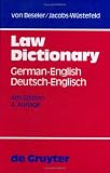 Review Walter De Gruyter  / Law Dictionary : Technical Dictionary of the Anglo-American Legal Terminology Including Commercial and Political Terms : German-English