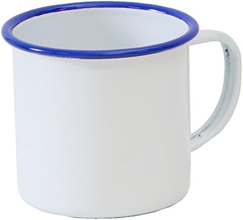 EXTRAFUNN ENAMEL CAMPING COFFEE TEA MUG BEAKER CUP 8cm (White)