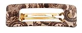France Luxe Cutout Long Rectangle Barrette - Bali Chocolate