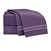Clara Clark Bed Sheets, Premier 1800 Series 4 Piece Bed Sheet Set, Deep Pocket, Wrinkle, Fade, Stain Resistant, Luxury Soft Bedding Sheets & Pillowcases, Queen, Purple Eggplant