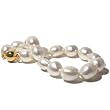 HinsonGayle Extreme Baroque Collection AAA Ultra-Iridescent 10-11mm White Free-Form Baroque Pearl Bracelet (14k Yellow Gold)