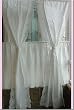 Pair Chic English Battenburg Lace White Cotton curtain