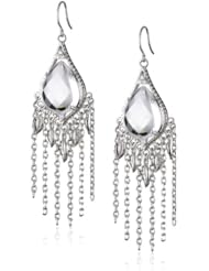 White Bronze White Quartz and Cubic-Zirconia Earrings