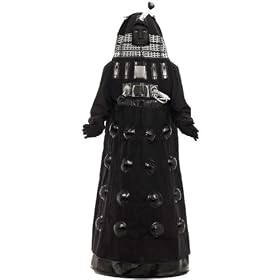 DELUXE OFFICIAL BLACK DALEK DR WHO SCI FI FANCY DRESS COSTUME ONE SIZE