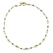 14K Gold Peridot Amethyst & Pearl Necklace, MADE IN AMERICA