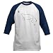 Manatee Brush Art Art Baseball Jersey by CafePress