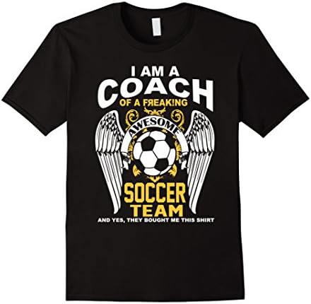 Men's Soccer Coach T shirt Funny Shirt Large Black