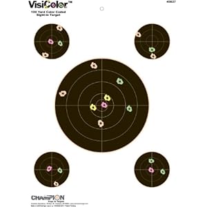 Champion VisiColor Sight-In Target with 4 Extra Bulls