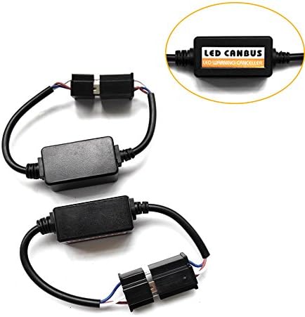 TURBOSII Pair JEEP H4 Anti Flicker Harness Error Free Decoders Fit 7 Inch Jeep LED Headlight Systems Jeep Wrangler JK Tj Harley Davidson