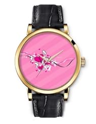 SPRAWL Aanalog Fashion Series Gold Ladies Watches of Genuine Black Leather Strap,Unique Wrist Watch for Women Girls Designed with Hearts with bones